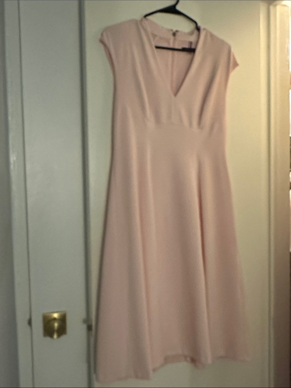 Tommy Hilfiger Blush Pink V-Neck Midi Dress